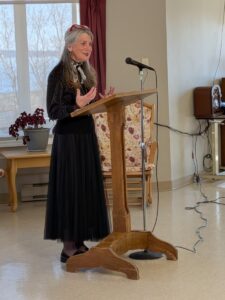 Minister Boudreau speaking at the Passamaquoddy Lodge